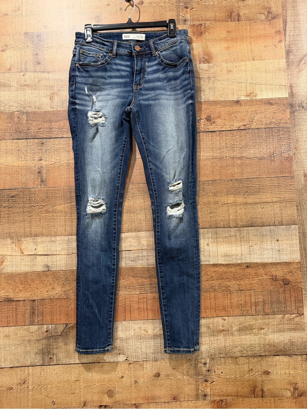 BKE Payton Universal Fit Distressed Mid-Rise Women’s Skinny Blue Jeans Size 29